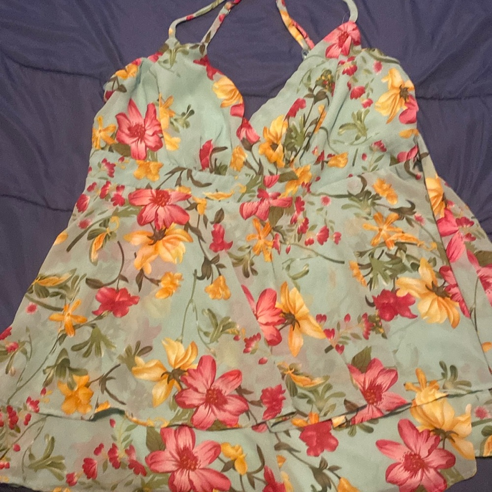 Flowered Cris cross skort outfit